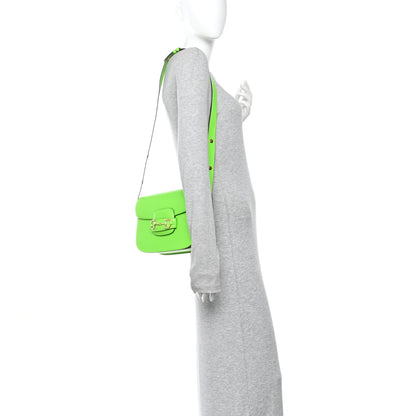 Gucci Azalea Calfskin Horsebit 1955 Shoulder Bag Electric Green 2 of 10