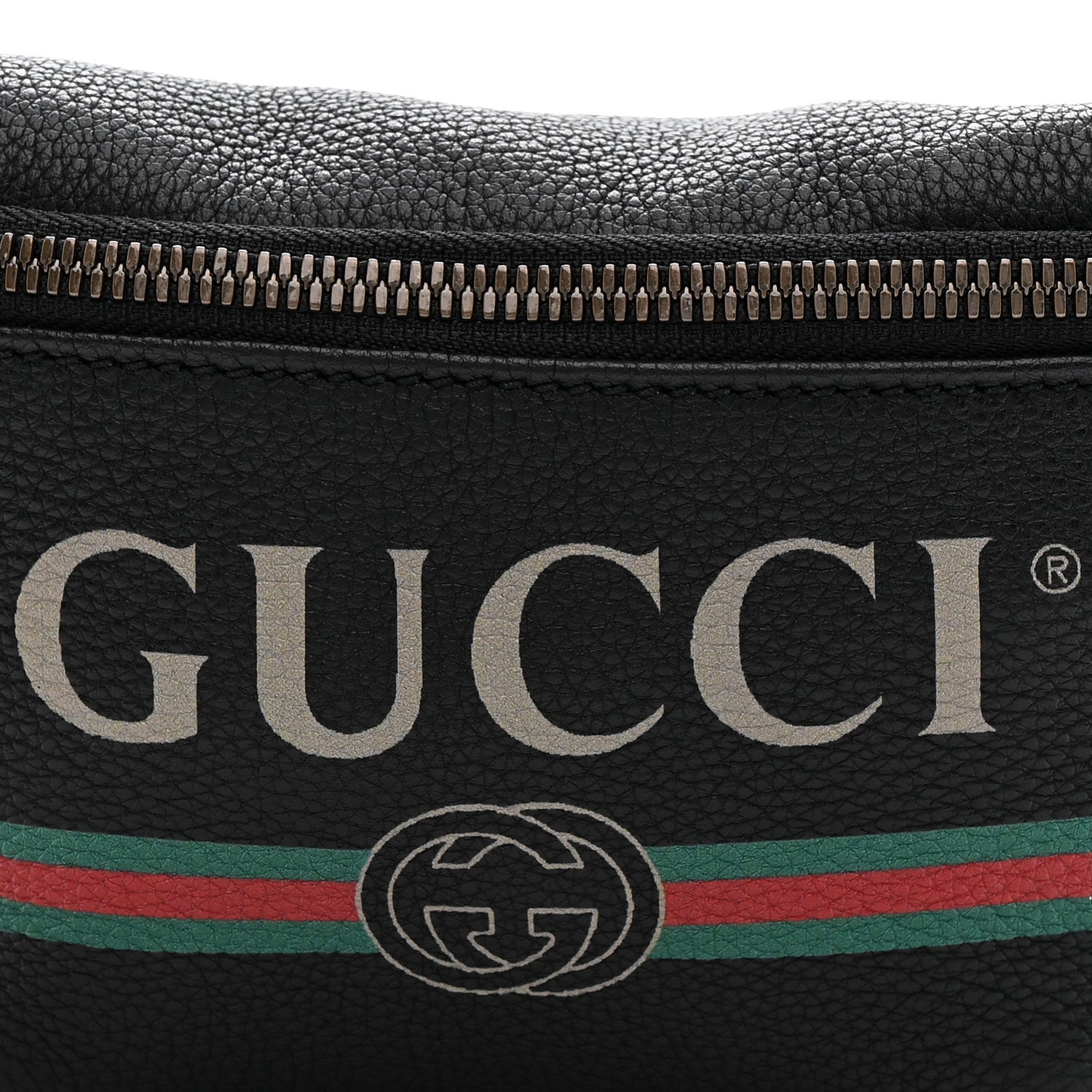 Gucci Grained Calfskin Small Logo Belt Bag Black 8 of 10