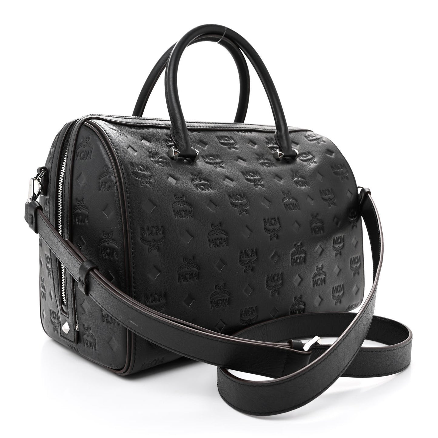 Calfskin Ottomar Monogram Essential Boston Bag Black