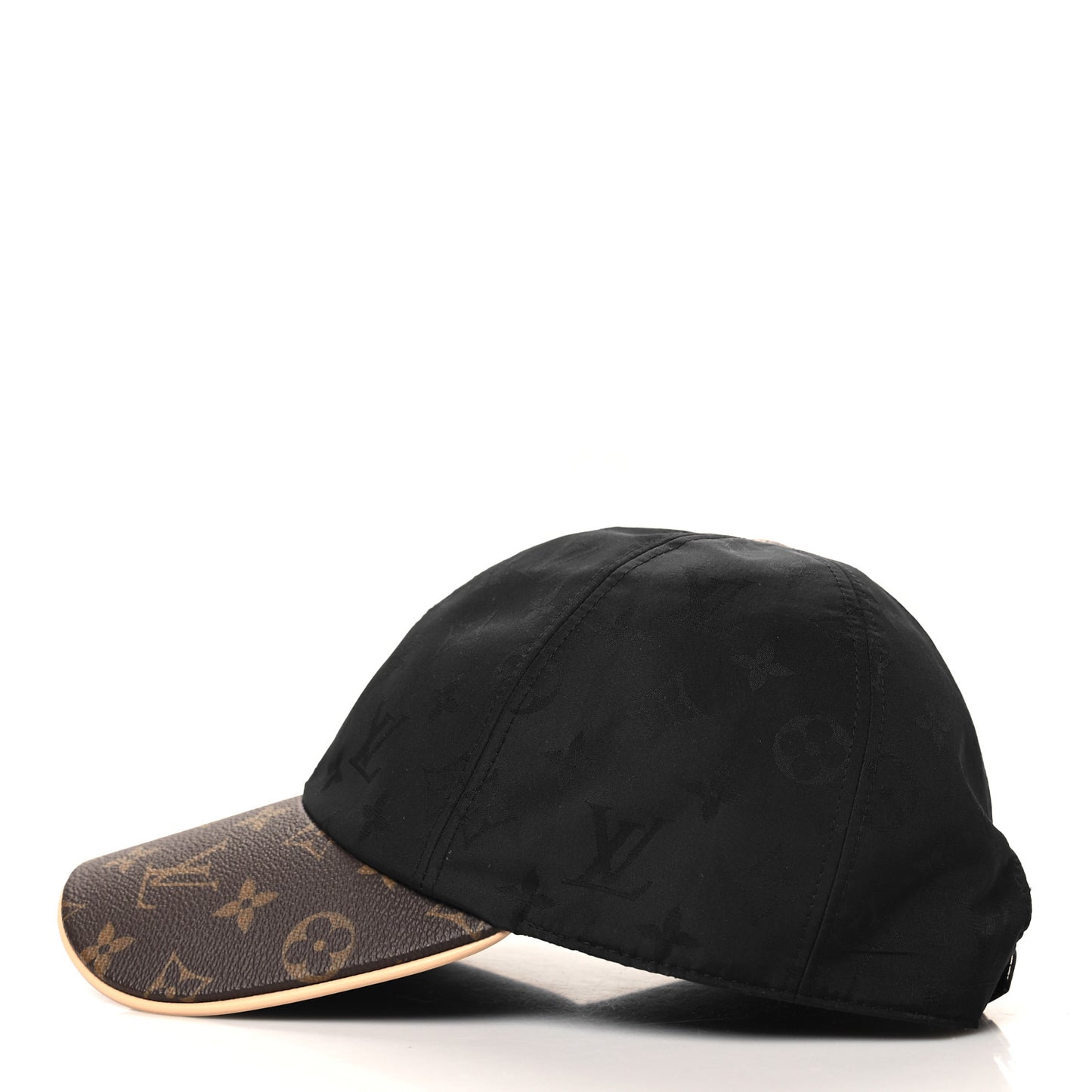 Polyester Silk Monogram LV Get Ready Cap M Black