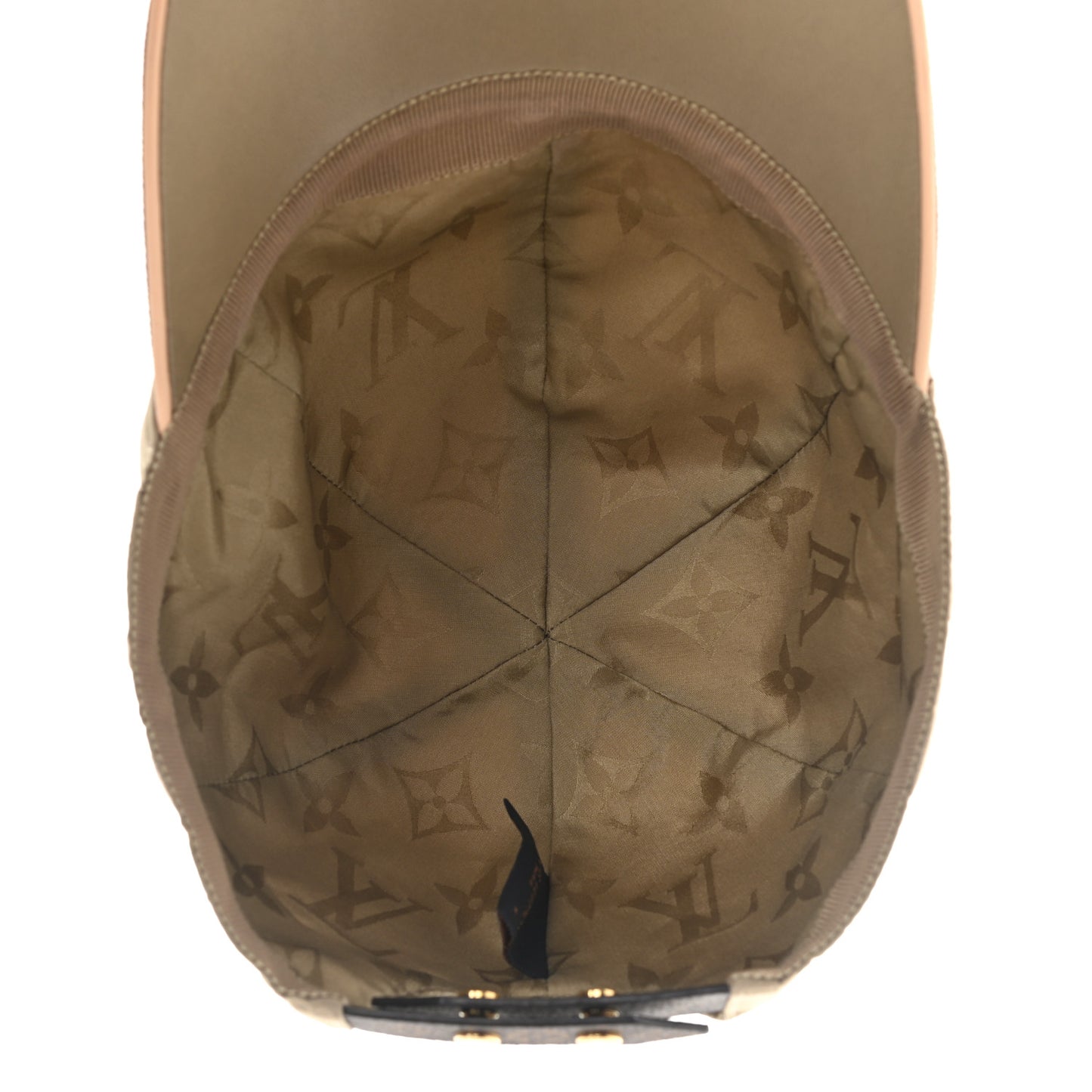 Polyester Silk Monogram LV Get Ready Cap M Beige