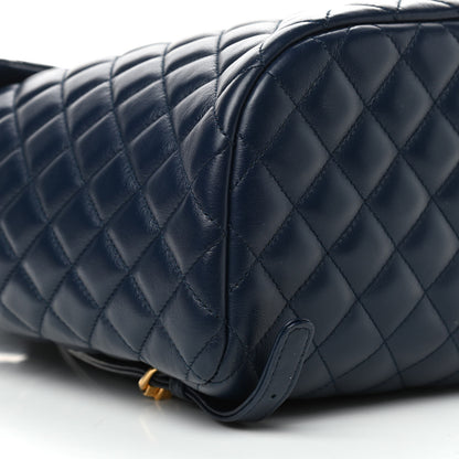 Chanel Calfskin Quilted Large Urban Spirit Backpack Navy 8 of 9