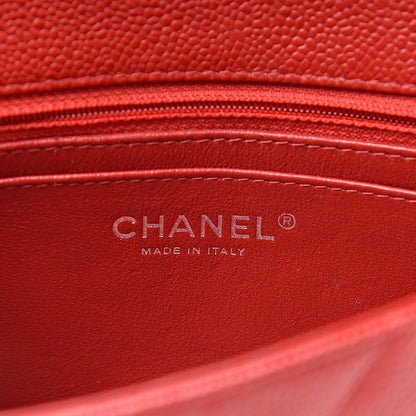 Chanel Caviar Quilted Mini Rectangular Flap Red 6 of 13