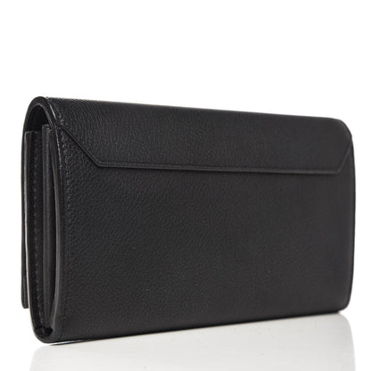 Louis Vuitton Calfskin Lockme II Wallet Black 3 of 7