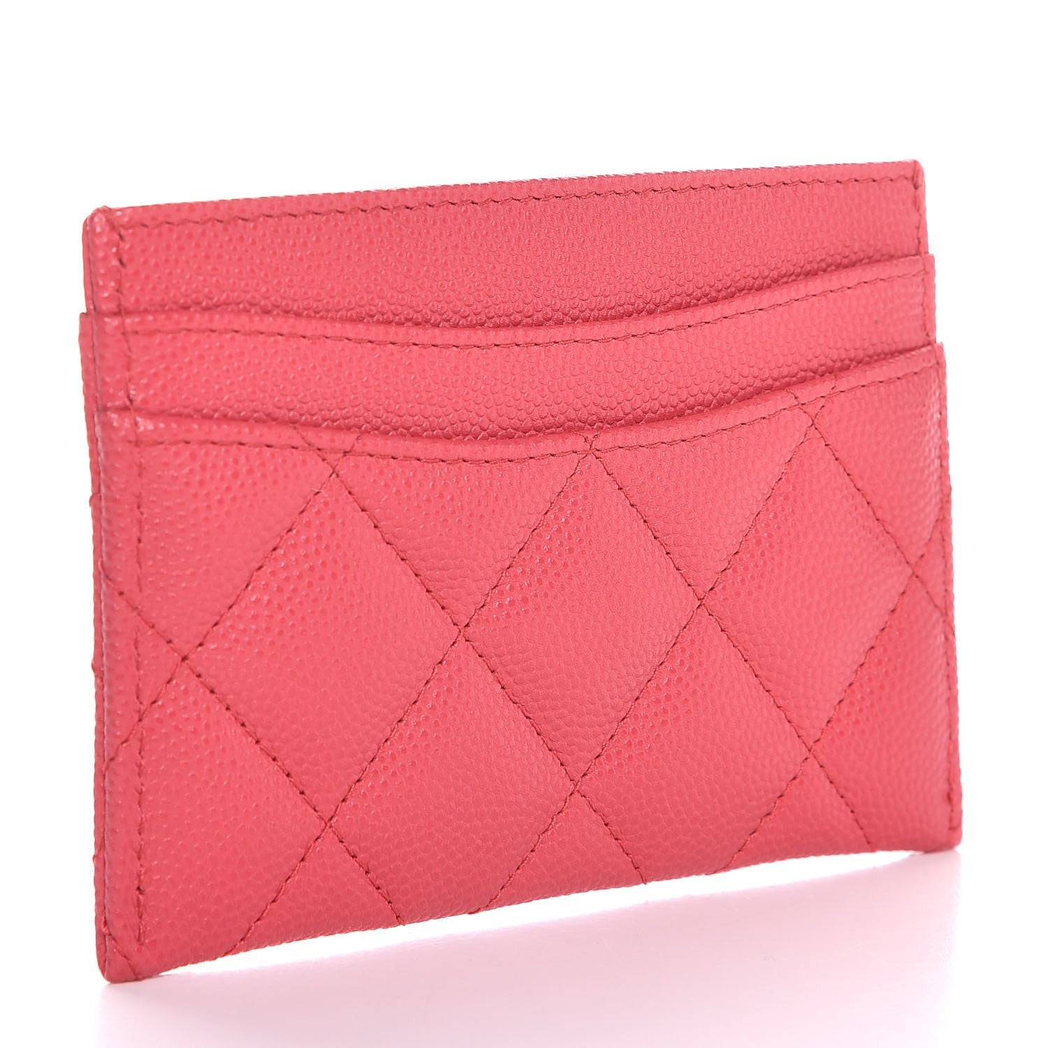 Chanel Caviar Quilted Card Holder Pink 3 of 8
