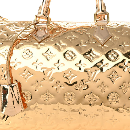 Louis Vuitton Monogram Miroir Speedy 30 Gold 7 of 9