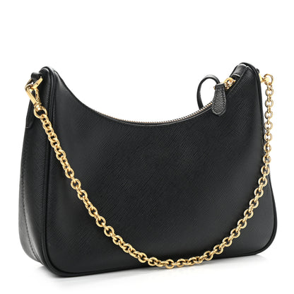 Prada Saffiano Lux Re-Edition 2005 Shoulder Bag Black 3 of 11