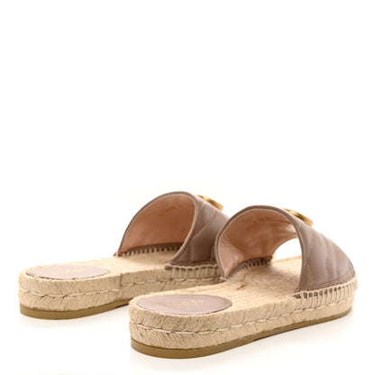 Gucci Nappa Matelasse GG Marmont Espadrille Slide Sandals 37 Porcelain Rose 4 of 11