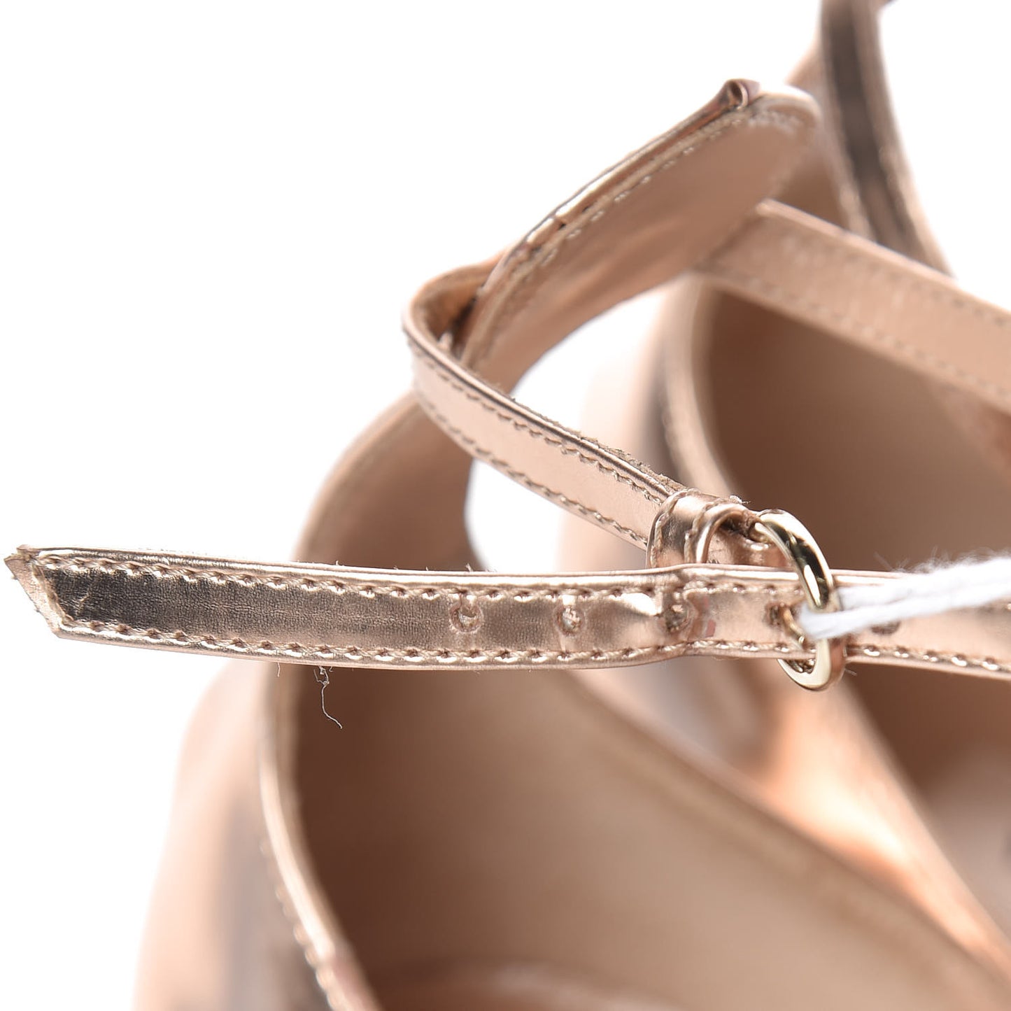 Metallic Nappa Tan-Go Mary Jane 60mm Pumps 38.5 Soft Noisette