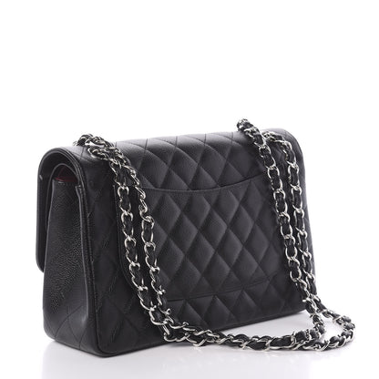 Chanel Caviar Quilted Jumbo Double Flap Black 3 of 9