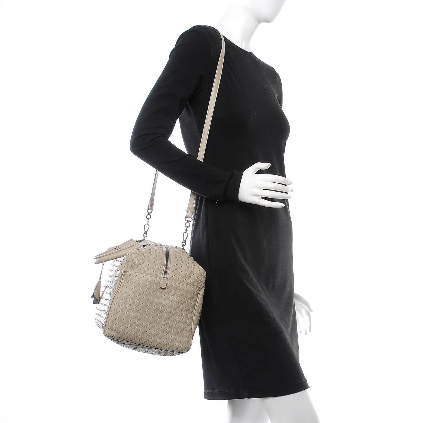 Nappa Intrecciato Satchel Mink