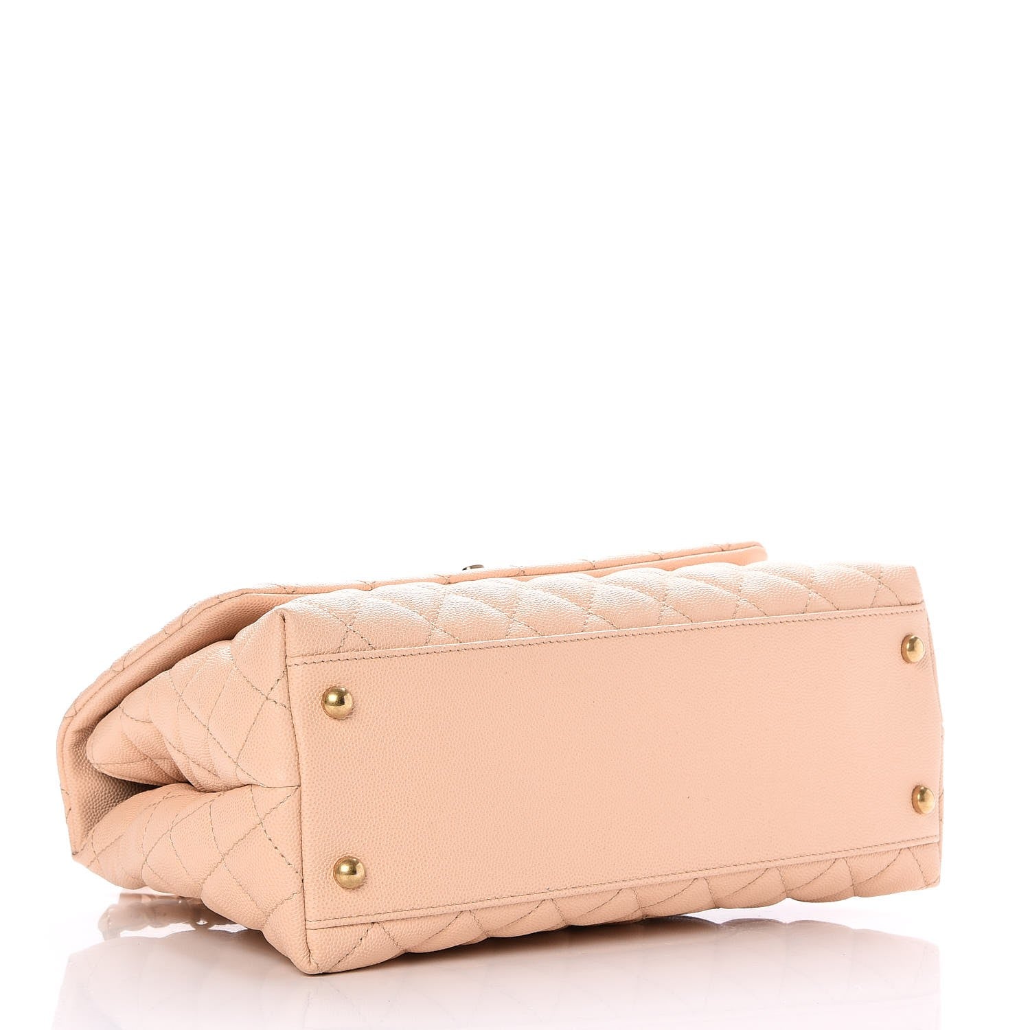 Chanel Caviar Quilted Small Coco Handle Flap Light Beige 4 of 7