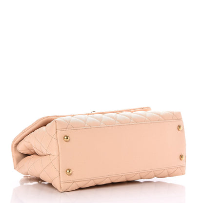 Chanel Caviar Quilted Small Coco Handle Flap Light Beige 4 of 7