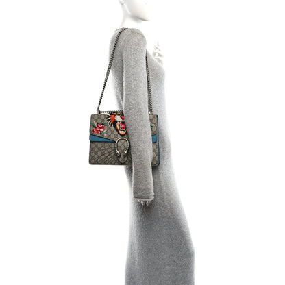 Gucci GG Supreme Monogram Angry Cat Embroidered Medium Dionysus Shoulder Bag Beige Ultramarine 2 of 12