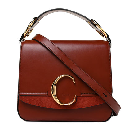 Chloe Calfskin Small C Double Carry Sepia Brown 1 of 8
