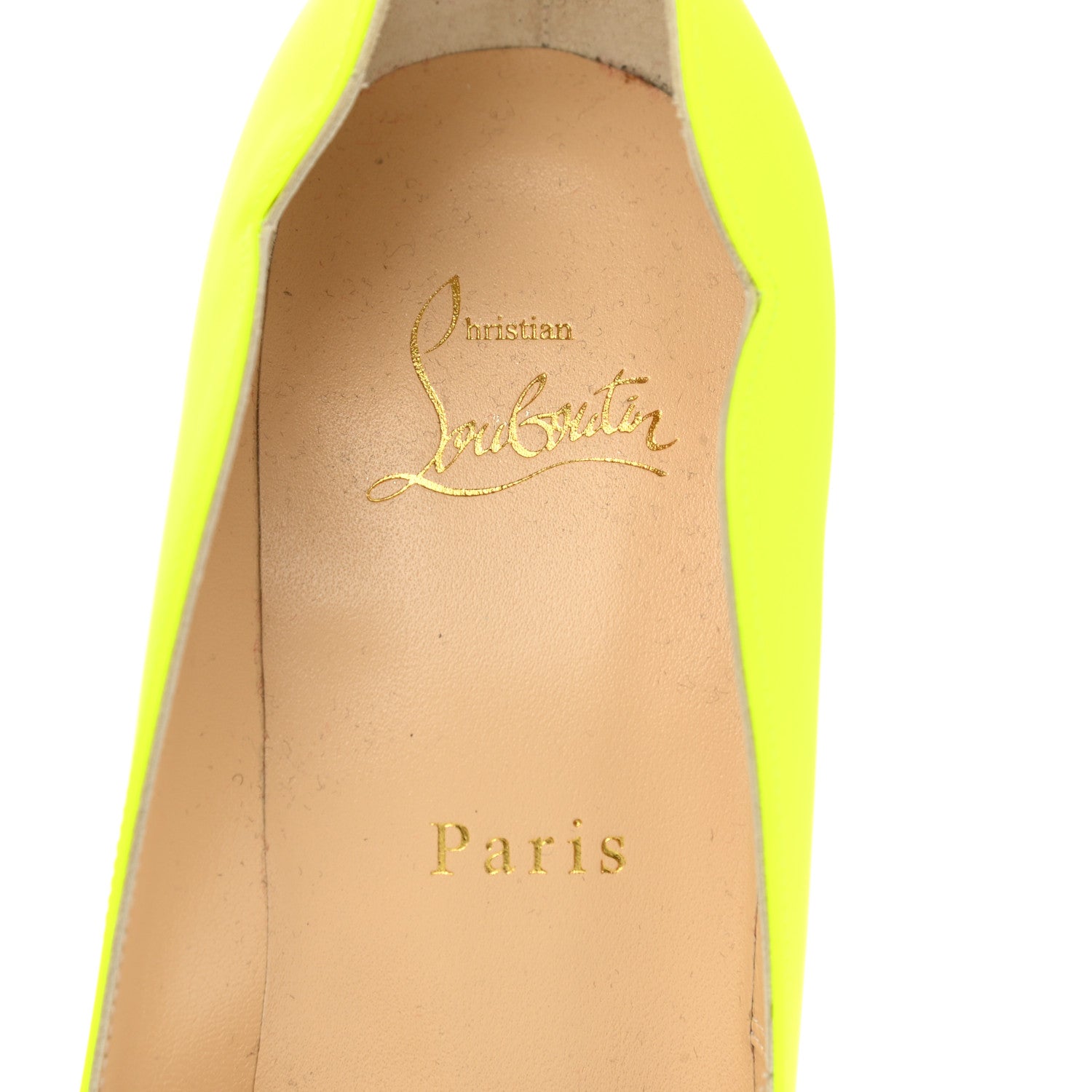Christian Louboutin Calfskin Hot Chick 100 Pumps 38.5 Fluo 7 of 8