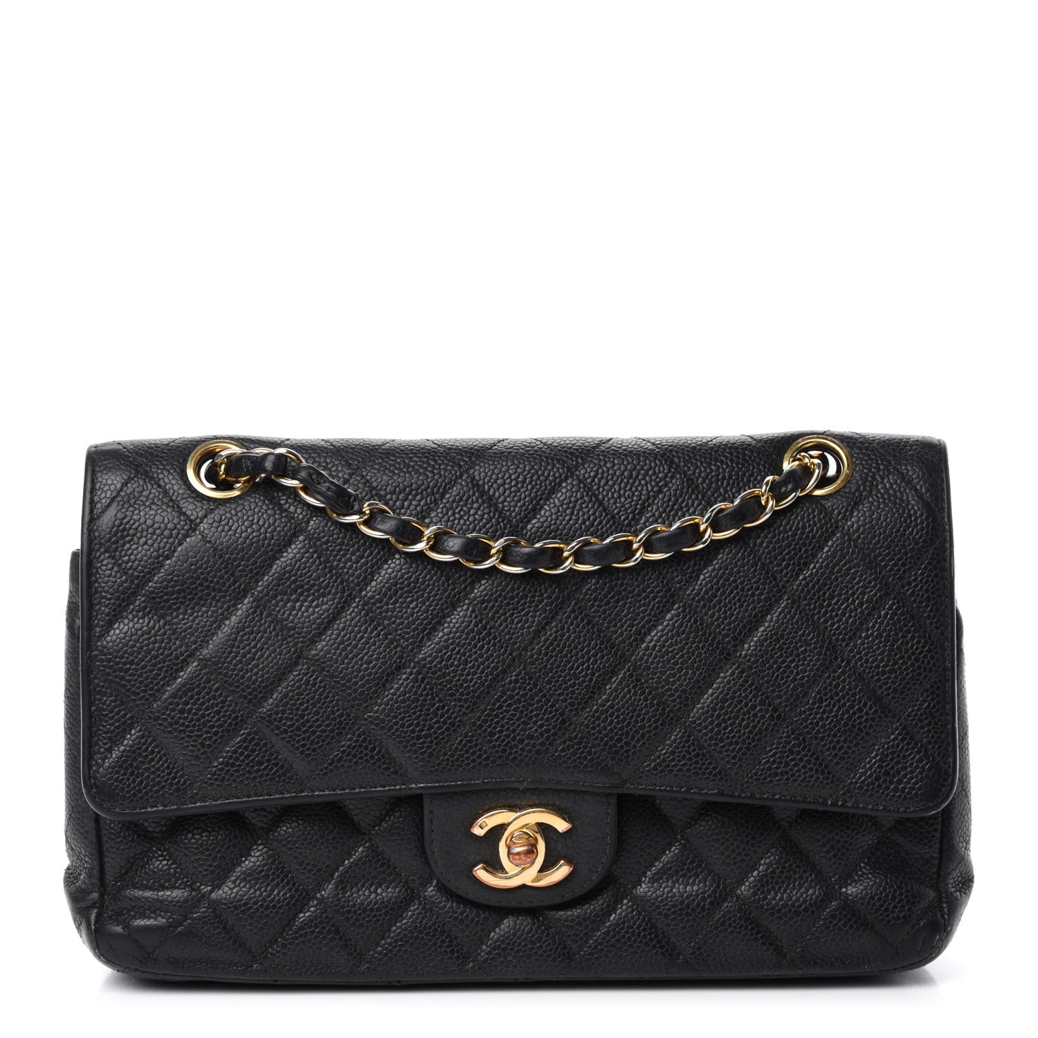 Chanel Caviar Quilted Medium Double Flap Black 1 of 13