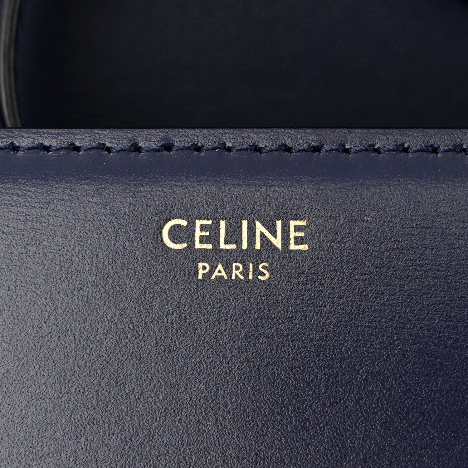 Celine Shiny Calfskin Small Triomphe Dark Blue 7 of 13