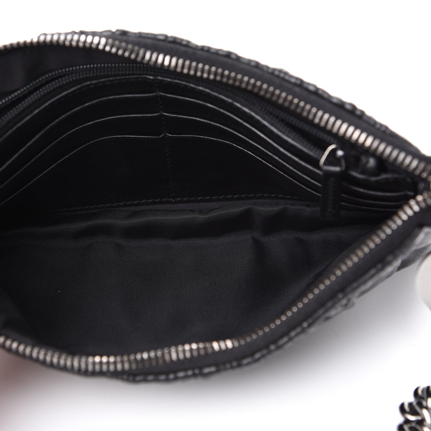 Calfskin Galaxy Wristlet Black