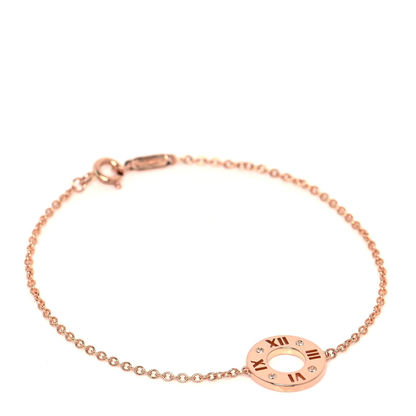 18K Rose Gold Diamond Atlas Pierced Bracelet