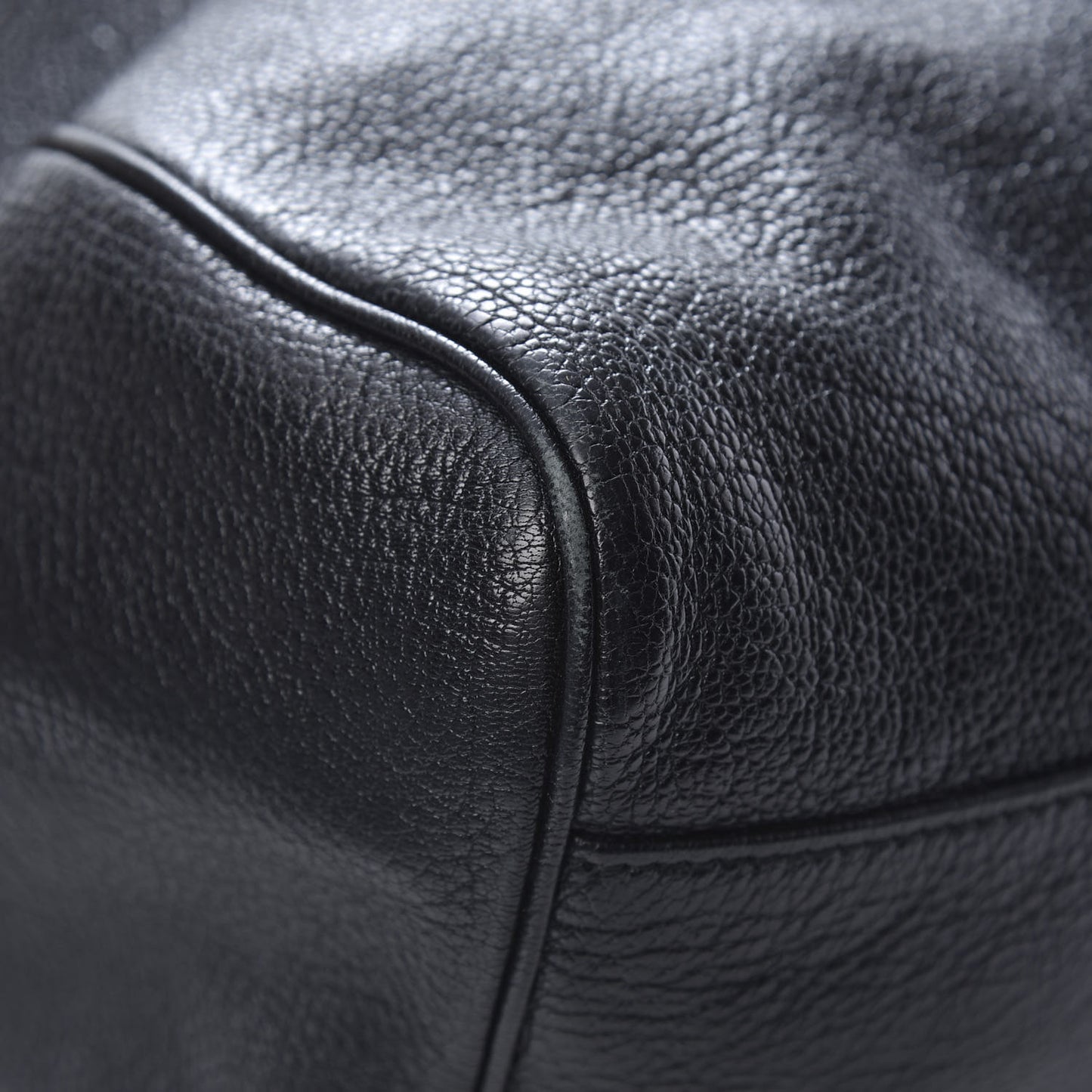 Chevre Silver Metallic Edge Hardware Velo Black