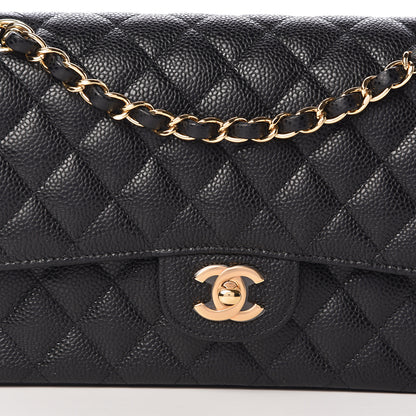 Chanel Caviar Quilted Medium Double Flap Black 8 of 10