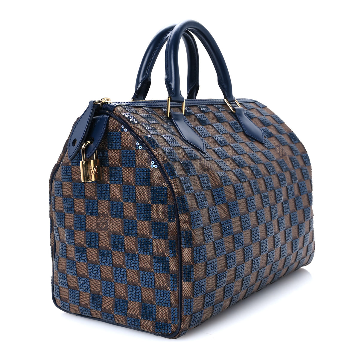 Louis Vuitton Damier Paillettes Speedy 30 Blue 2 of 11