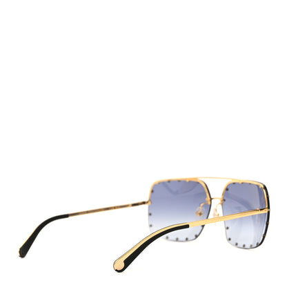 Louis Vuitton The Party Square Sunglasses Z2354E Blue 4 of 9