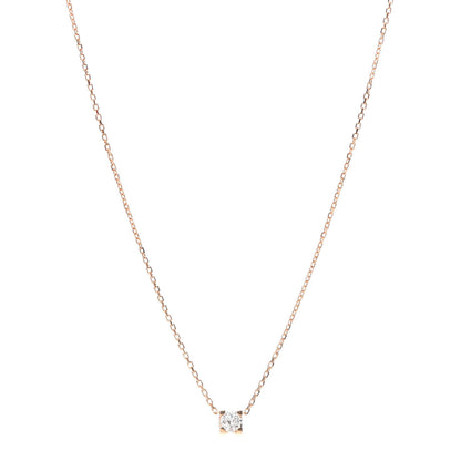 Cartier 18K Pink Gold Diamond .21ct C De Pendant Necklace 1 of 6