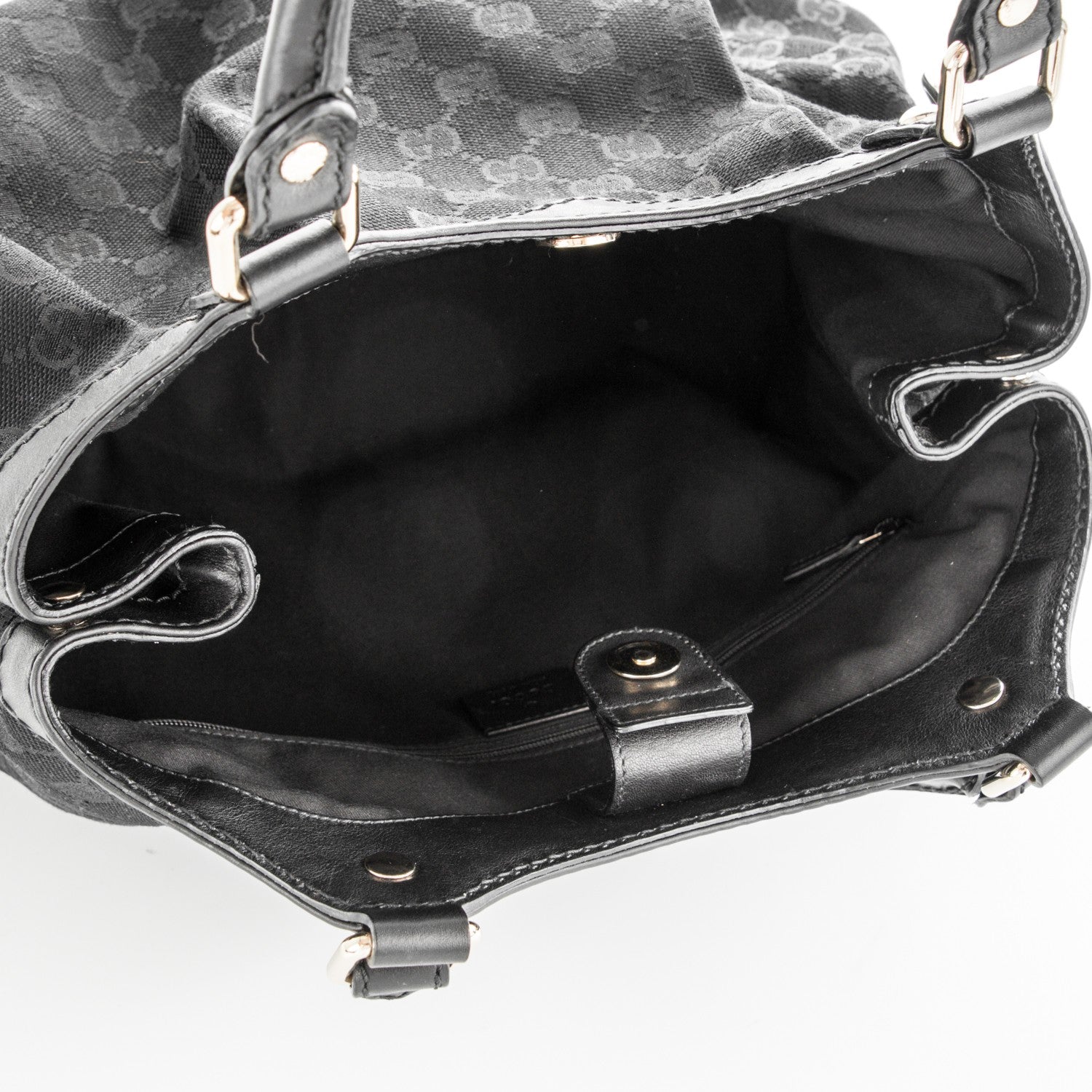 Gucci Monogram Medium Sukey Tote Black 5 of 7