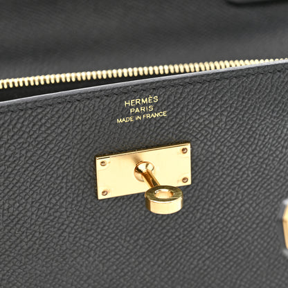 Hermes Epsom Kelly Wallet To Go Black 6 of 11