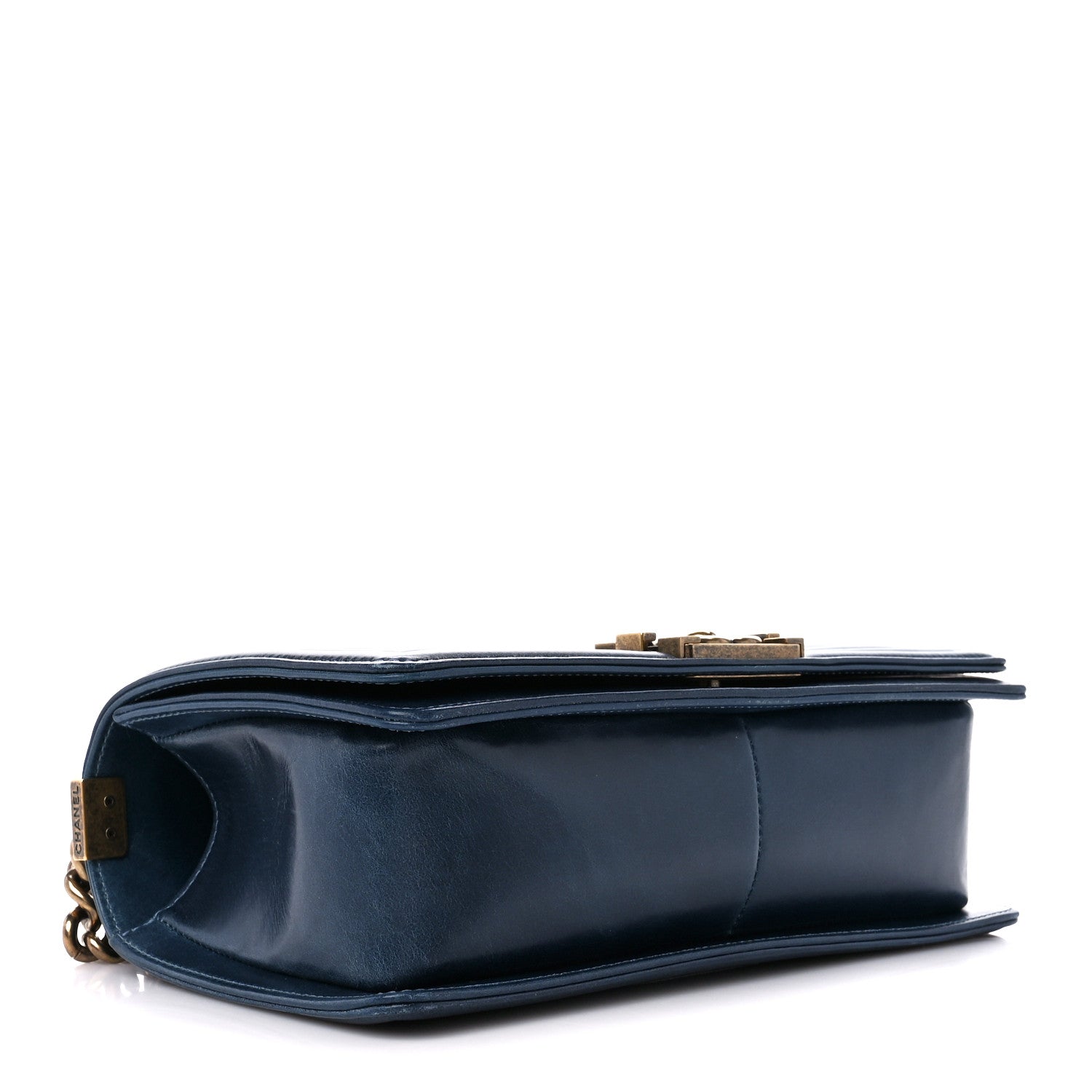 Chanel Glazed Calfskin Quilted Medium Boy Flap Blue 4 of 12