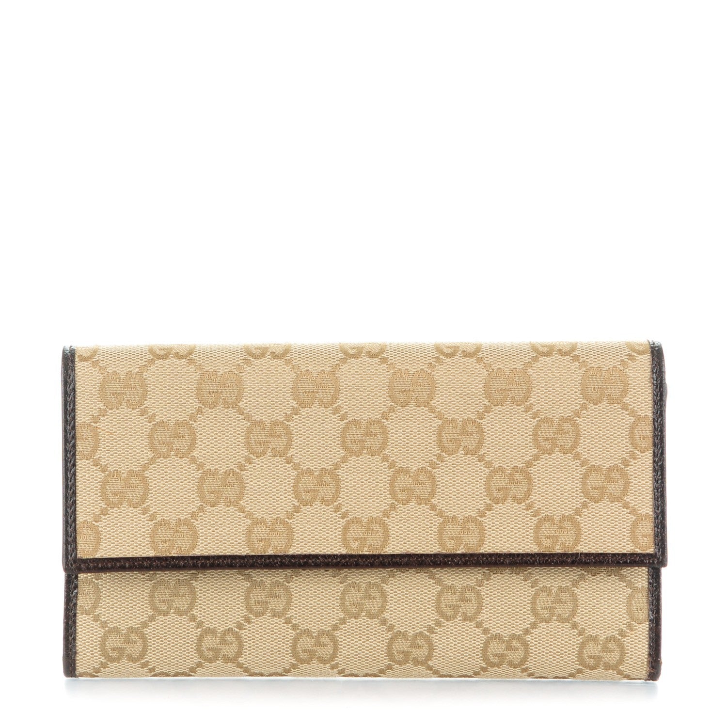 Gucci Monogram Continental Flap Wallet Dark Brown 1 of 7