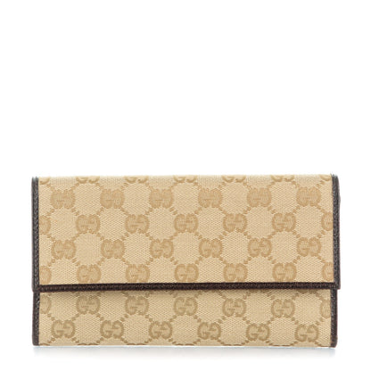 Gucci Monogram Continental Flap Wallet Dark Brown 1 of 7