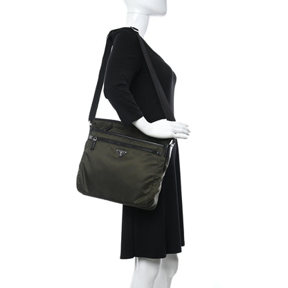 Prada Tessuto Nylon Messenger Bag Militare 2 of 14