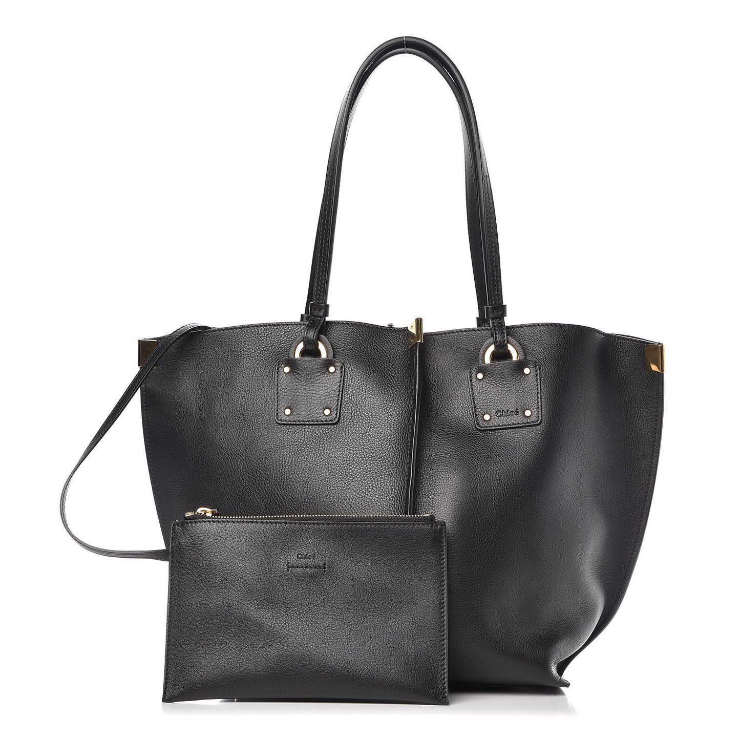 Smooth Calfskin Medium Vick Tote Black