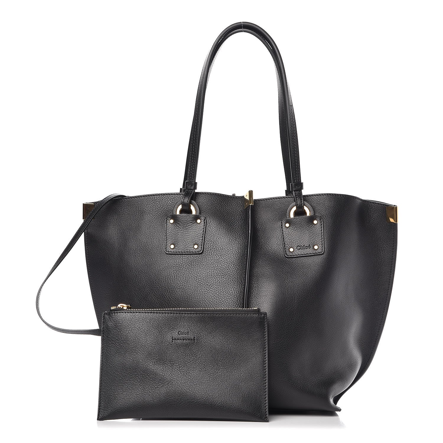 Chloe Smooth Calfskin Medium Vick Tote Black 1 of 11