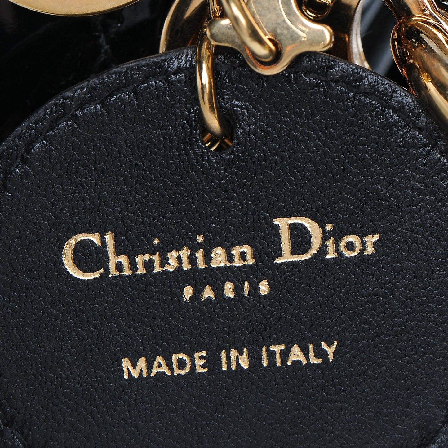 Patent Cannage Medium Lady Dior Black