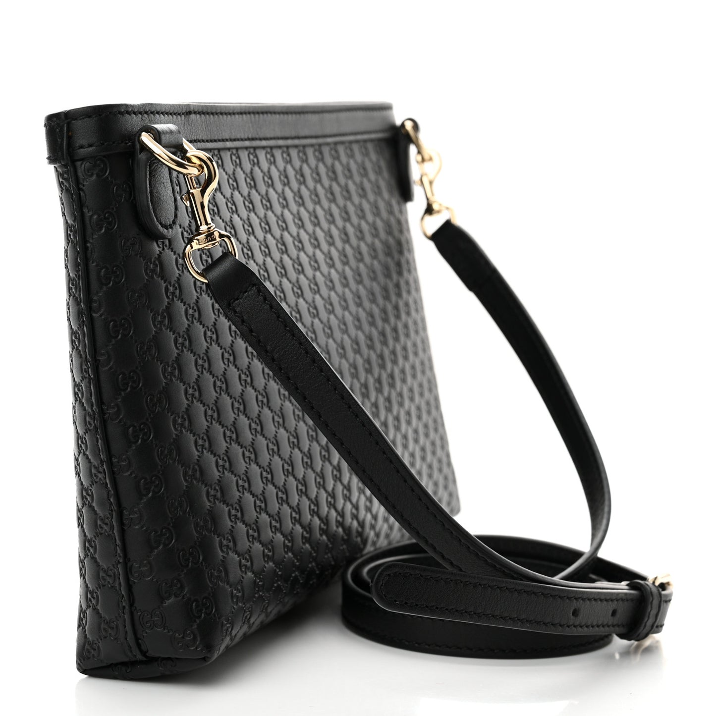 Microguccissima Flat Crossbody Black