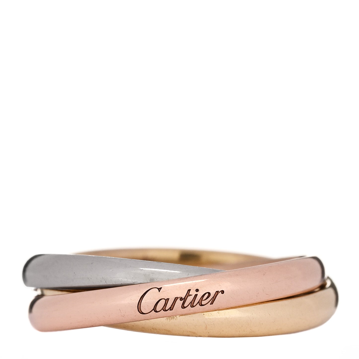 18K Pink Yellow White Gold Small Trinity Ring 55 7.25
