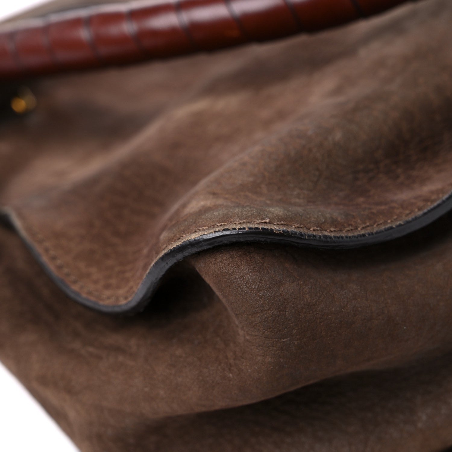 Chloe Nubuck Medium Marcie Satchel Dark Brown 10 of 22