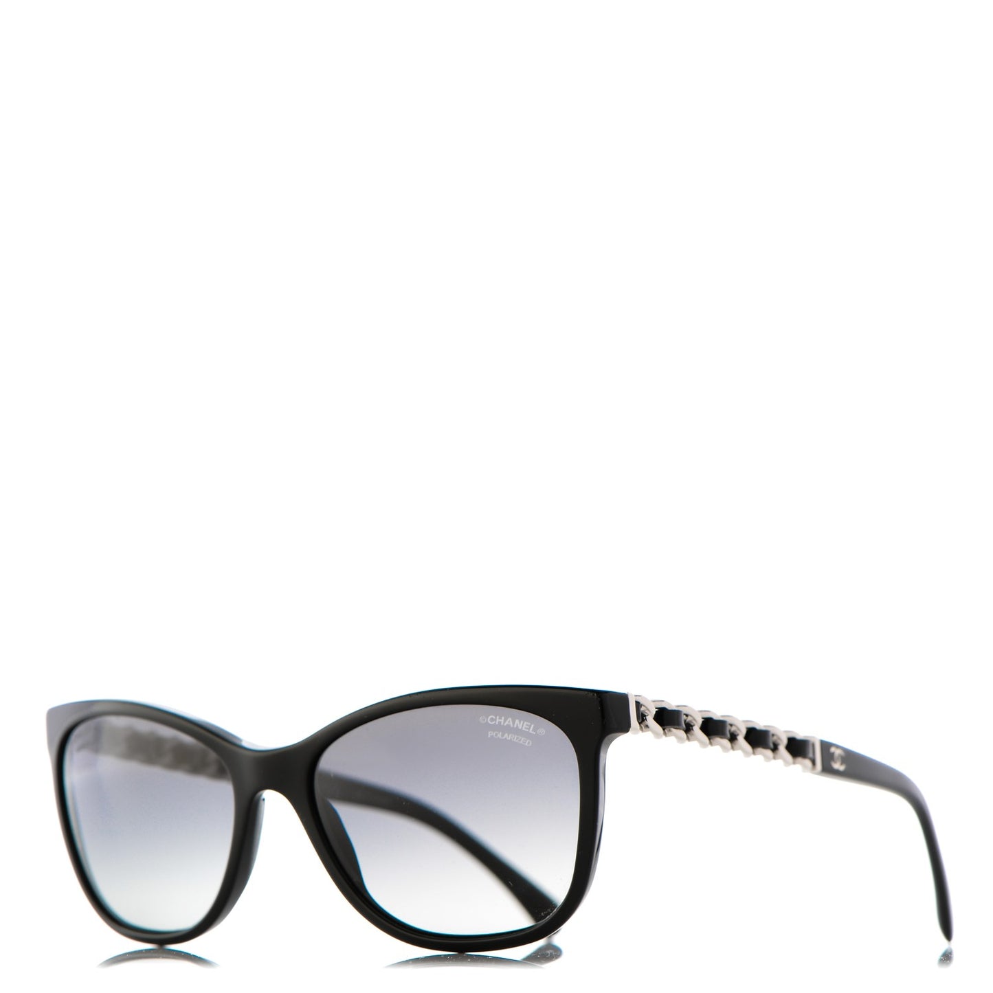 Cat Eye Chain Polarized Sunglasses 5260-Q Black