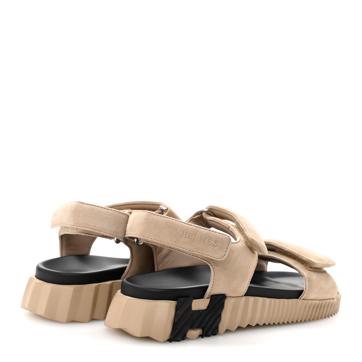 Hermes Suede Goatskin Junior Sandals 38 Beige Camel 5 of 11