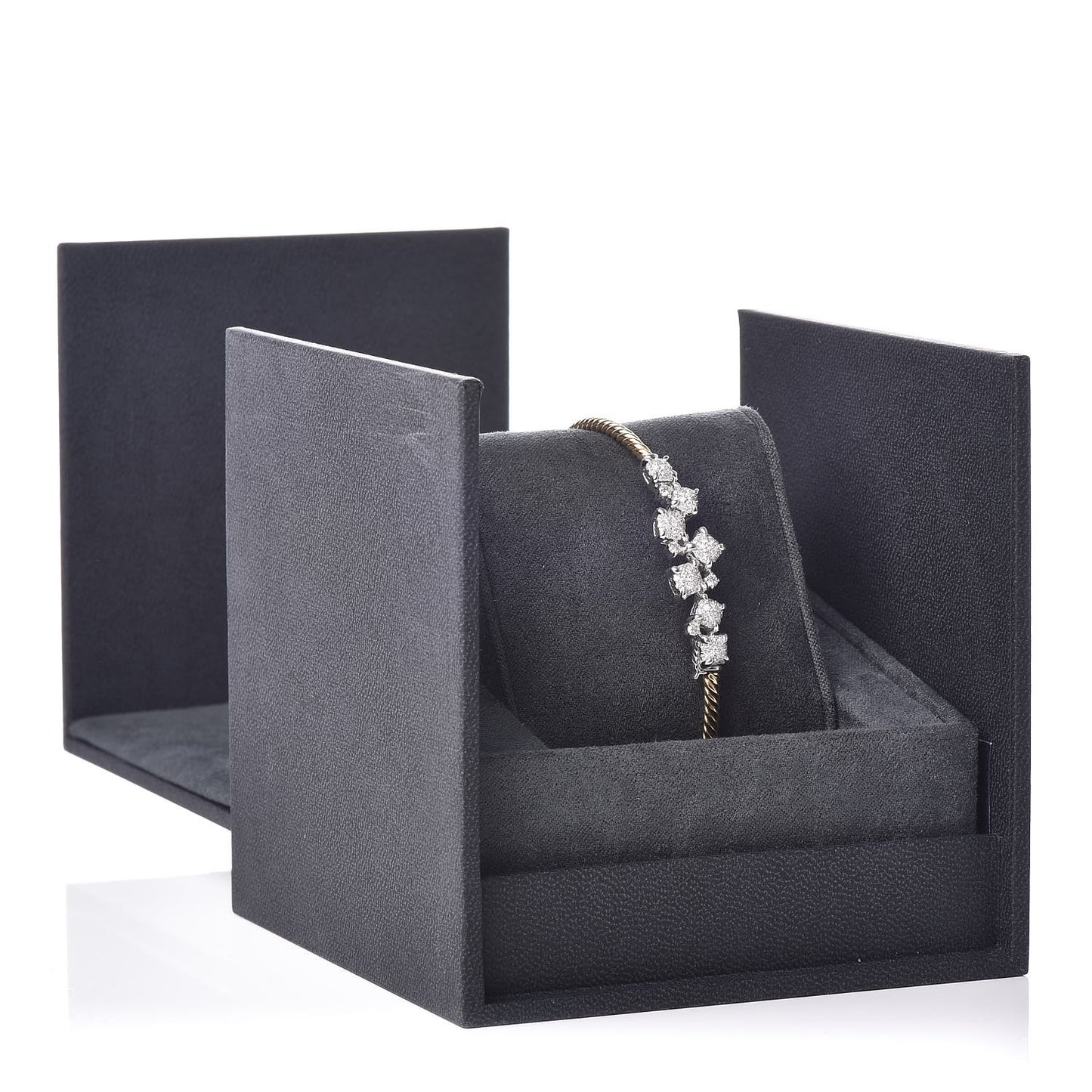 18K Yellow White Gold Diamond Precious Chatelaine Bracelet