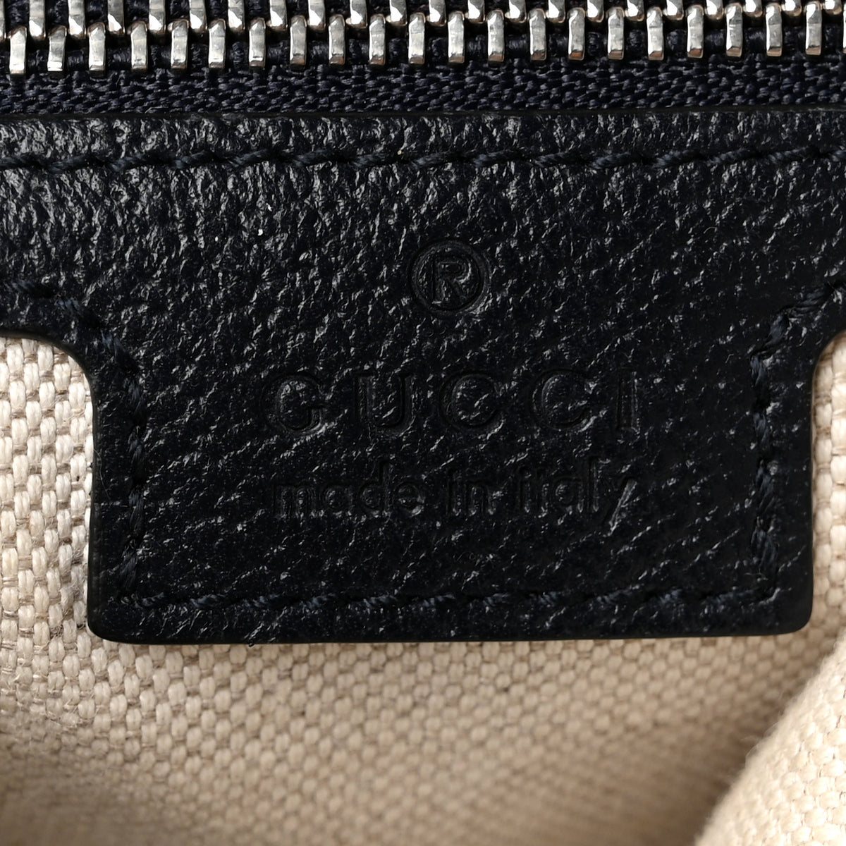 Gucci GG Supreme Monogram Textured Calfskin Web Large Attache Shoulder Bag Beige Blue 6 of 10
