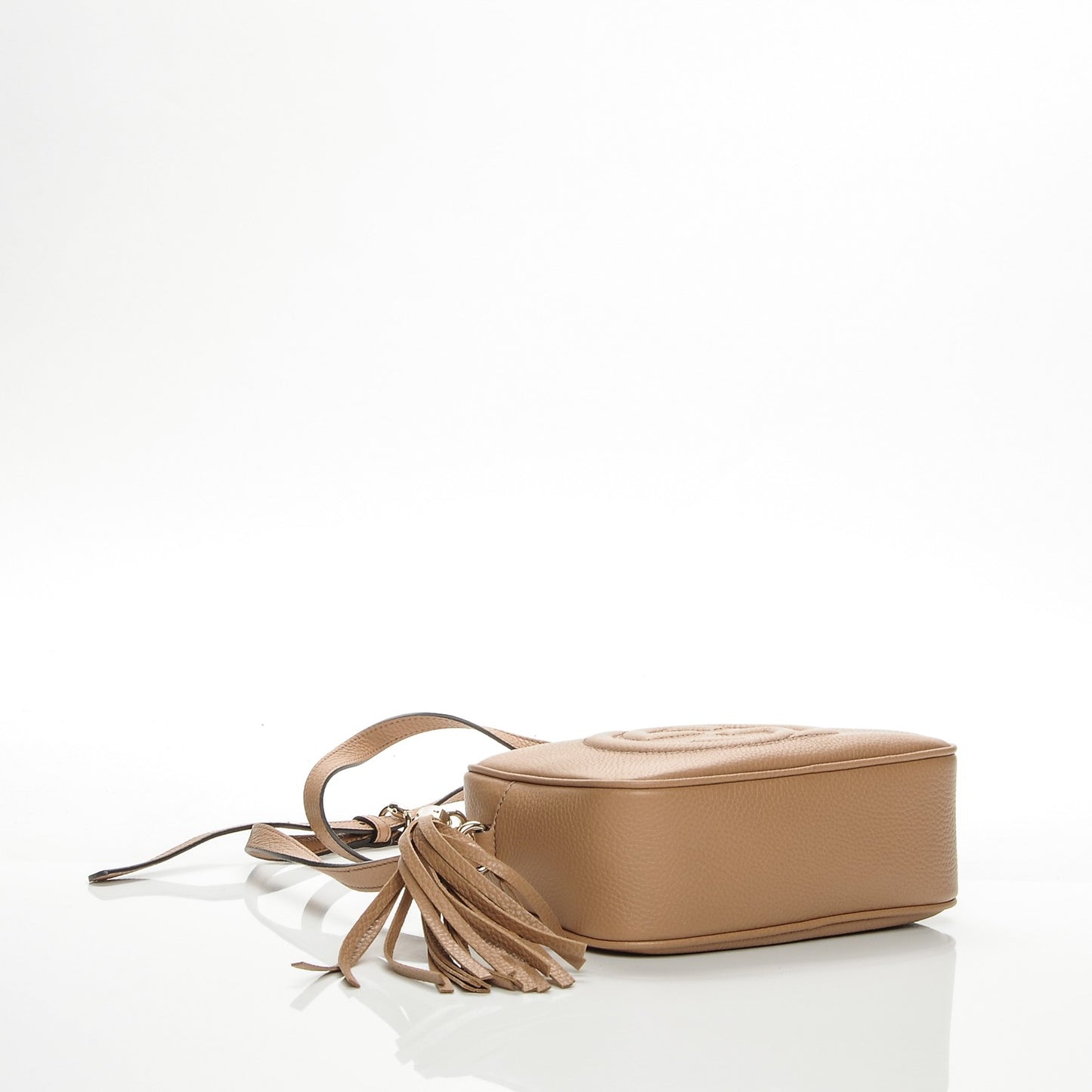 Pebbled Calfskin Small Soho Disco Bag Camelia