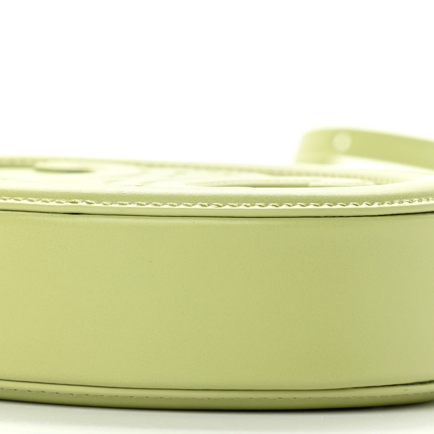 Smooth Calfskin Cuir Small Triomphe Oval Purse Crossbody Light Jade