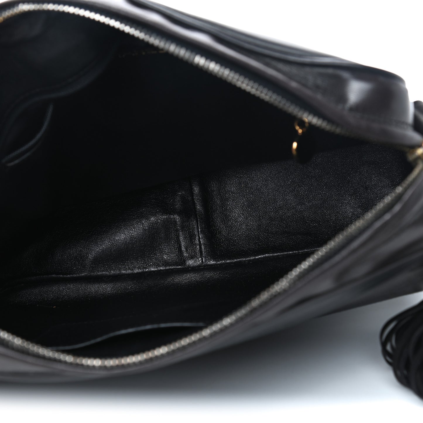 Lambskin Tassel Camera Case Black