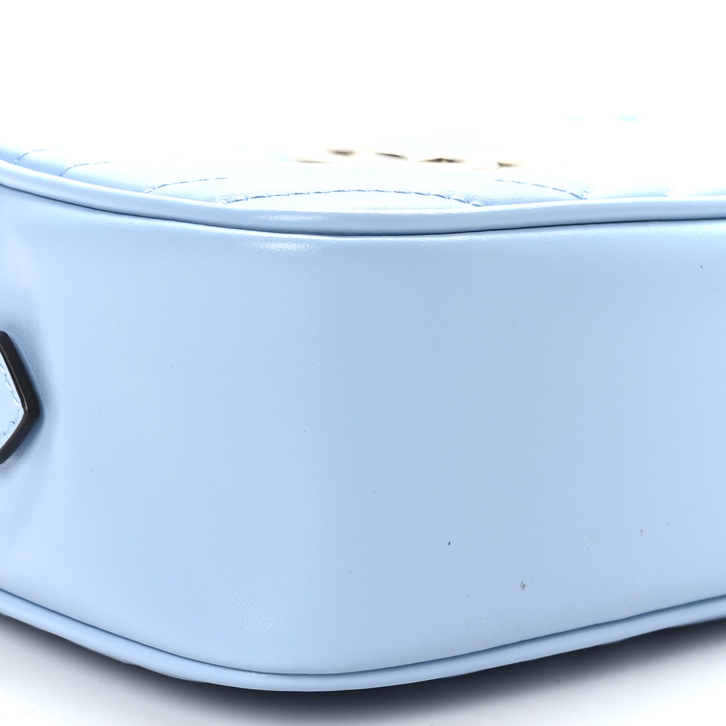 Calfskin Matelasse Small GG Marmont Chain Shoulder Bag Porcelain Light Blue
