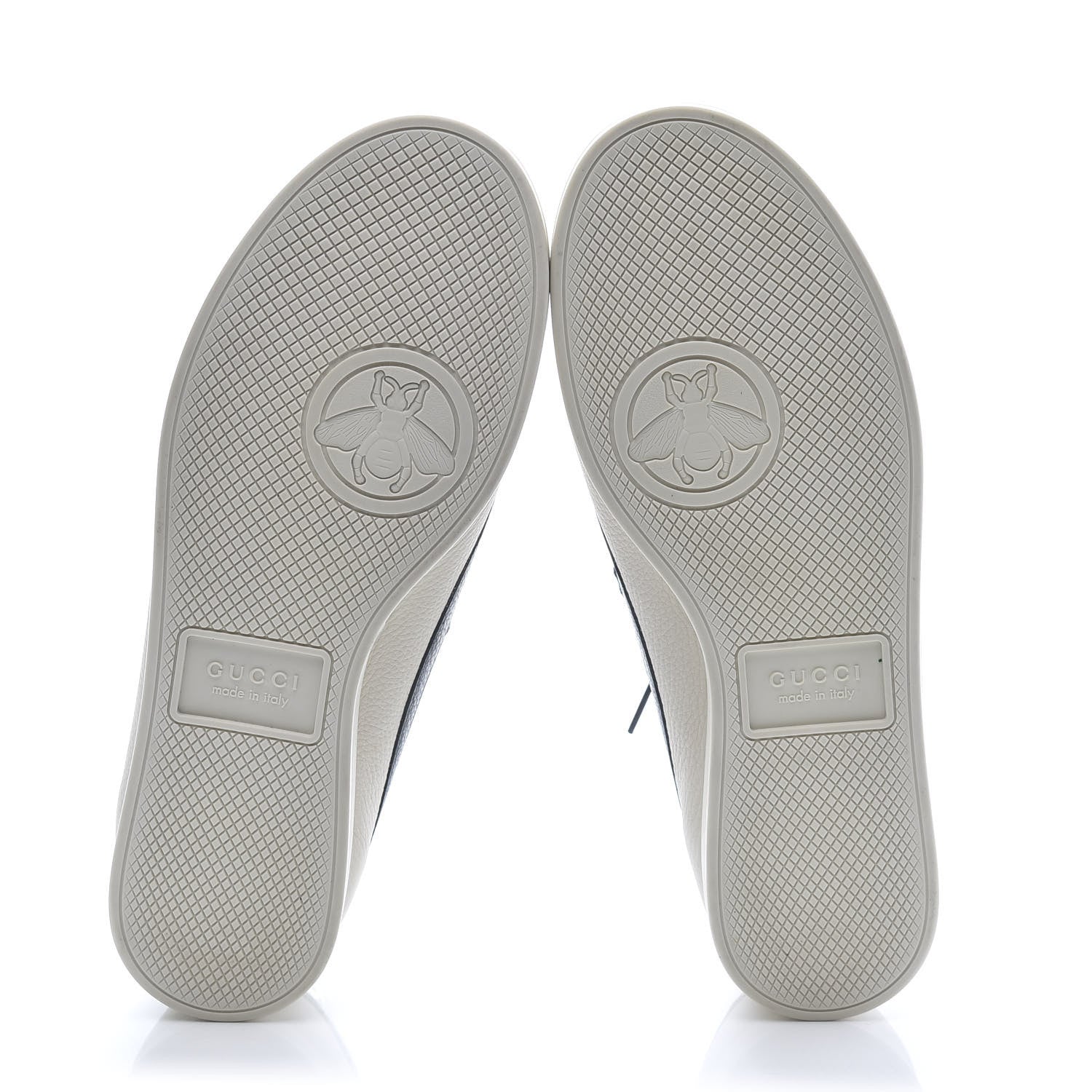 Gucci Calfskin Mens Web Falacer Sneakers 6.5 White Blue 4 of 9